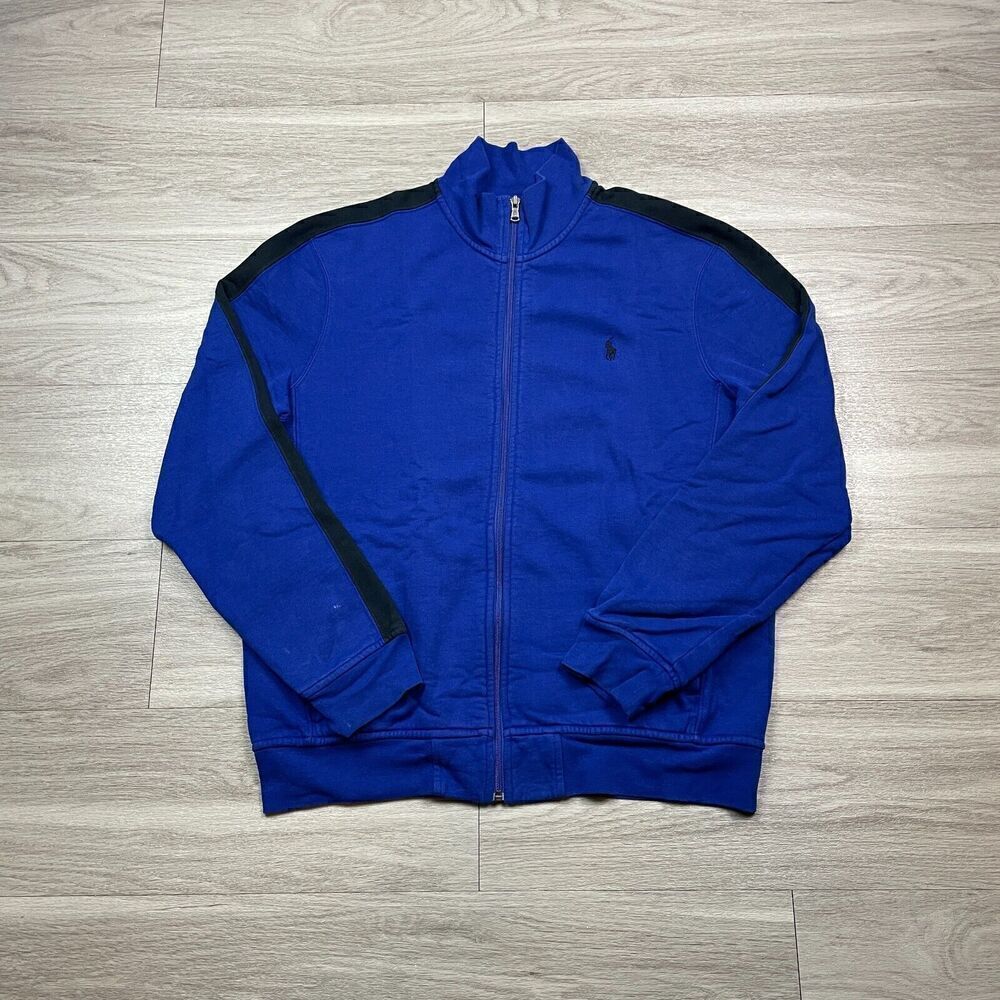 Polo Ralph Lauren Sweatshirt Mens Extra Large Blue Pony Full Zip Golf